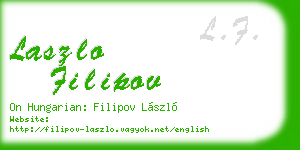 laszlo filipov business card