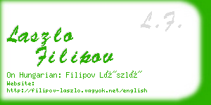 laszlo filipov business card